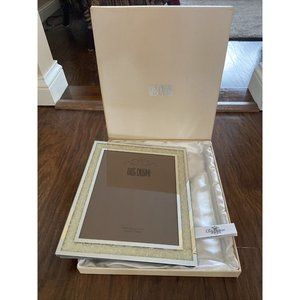 Oleg Cassini Crystal Diamond Hematite 8” x 10” Picture Frame New In Box Wedding